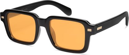 SOthtJOS Trendy Square Polarized Sunglasses for Women, 70s 80s Retro Rectangle Shades SJ2345