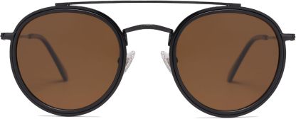 SOthtJOS Retro Vintage Round Polarized Sunglasses for Women Men Small Double Bridge Circle Sunnies SJ1104