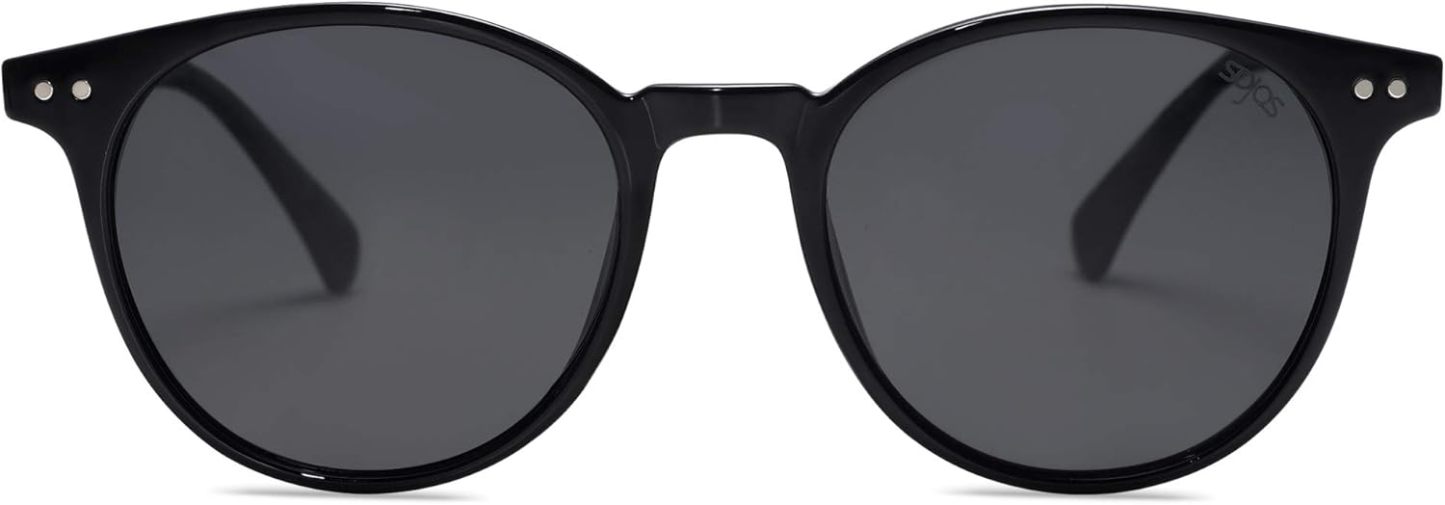 SOthtJOS Small Round Classic Polarized Sunglasses for Women Men Vintage Style UV400 Lens SJ2113