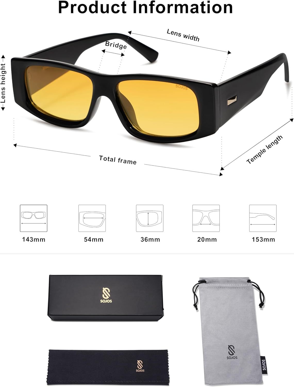 SOthtJOS Trendy Y2K Rectangle Polarized Sunglasses for Women Men Fashion Designer Rave Sunglasses SJ2228
