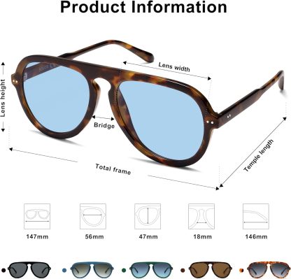 SOthtJOS Retro Aviator Sunglasses Womens Mens Vintage Plastic Frame Shades Lentes De Sol Para Mujer SJ2255