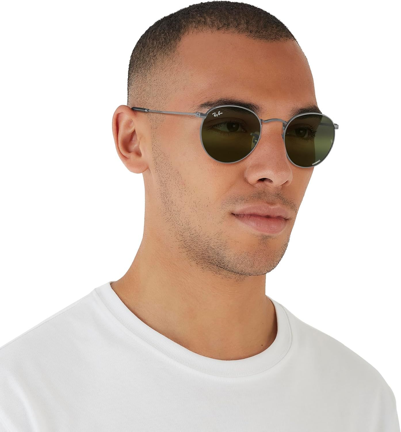 Rthtay-Bthtan RB3447 Round Metal Sunglasses