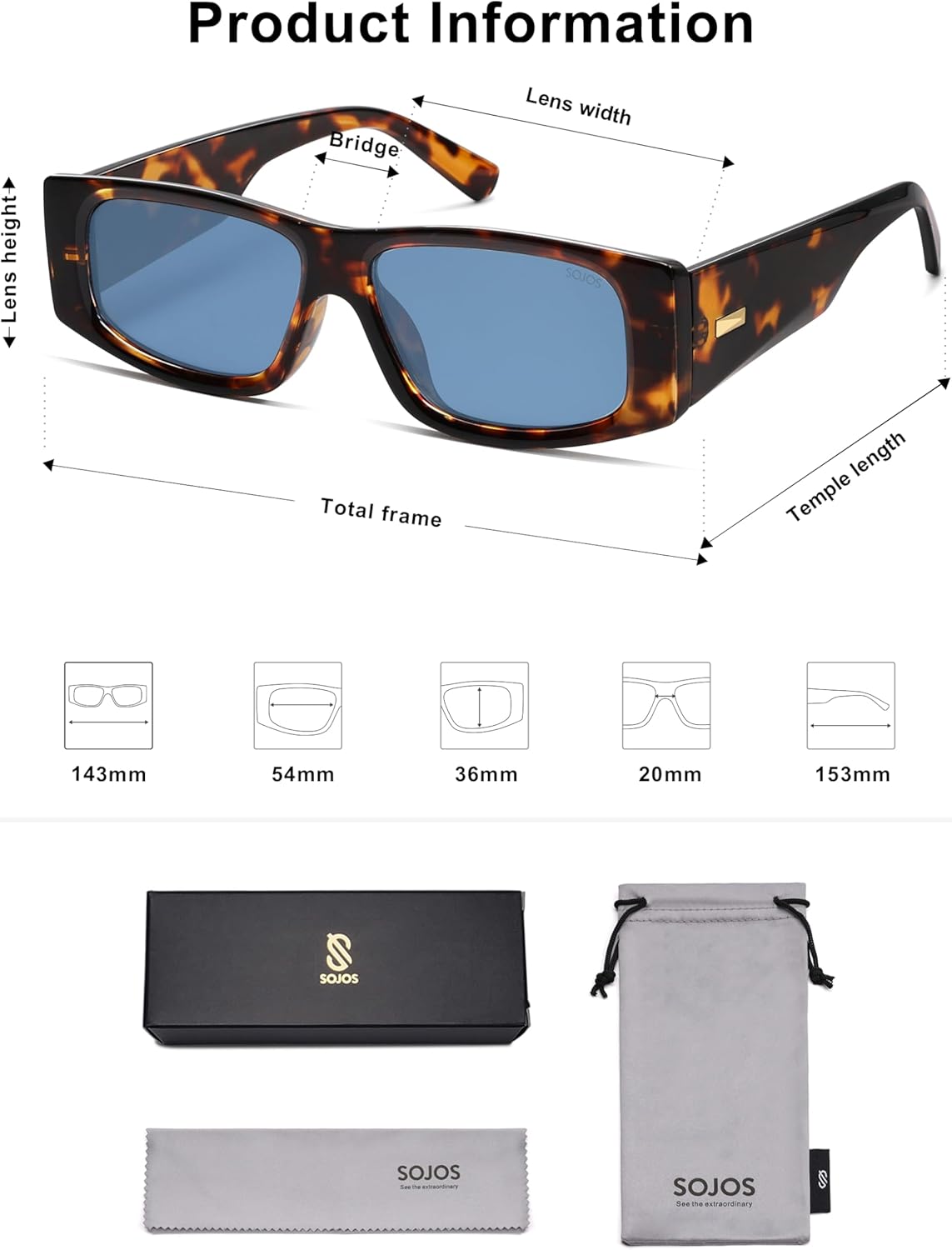 SOthtJOS Trendy Y2K Rectangle Polarized Sunglasses for Women Men Fashion Designer Rave Sunglasses SJ2228