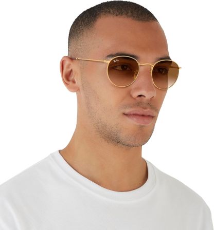 Rthtay-Bthtan RB3447 Round Metal Sunglasses