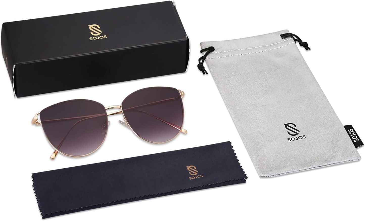 SOthtJOS Mirrored Flat Lens Fashion Sunglasses for Women SJ1085