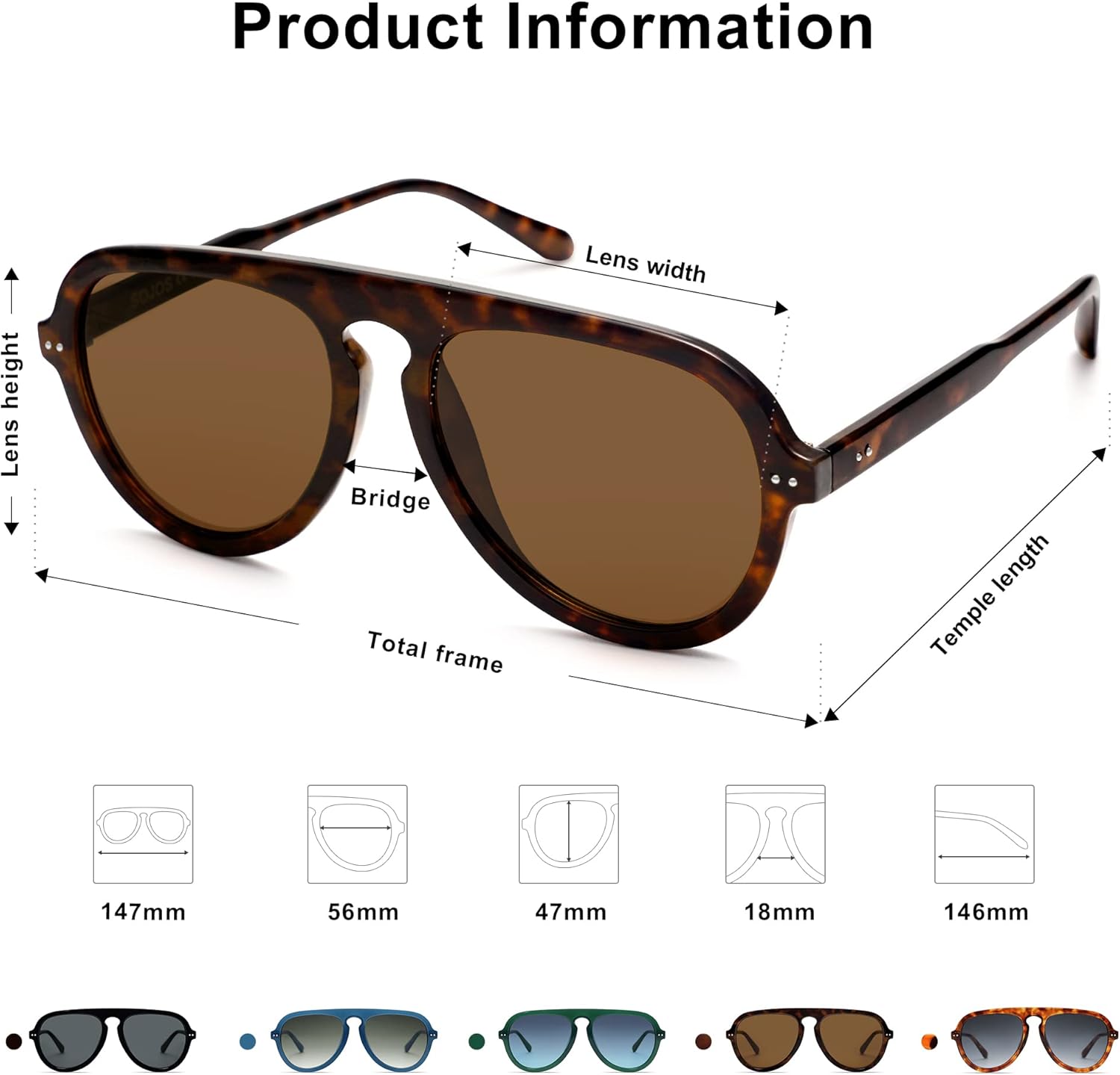 SOthtJOS Retro Aviator Sunglasses Womens Mens Vintage Plastic Frame Shades Lentes De Sol Para Mujer SJ2255