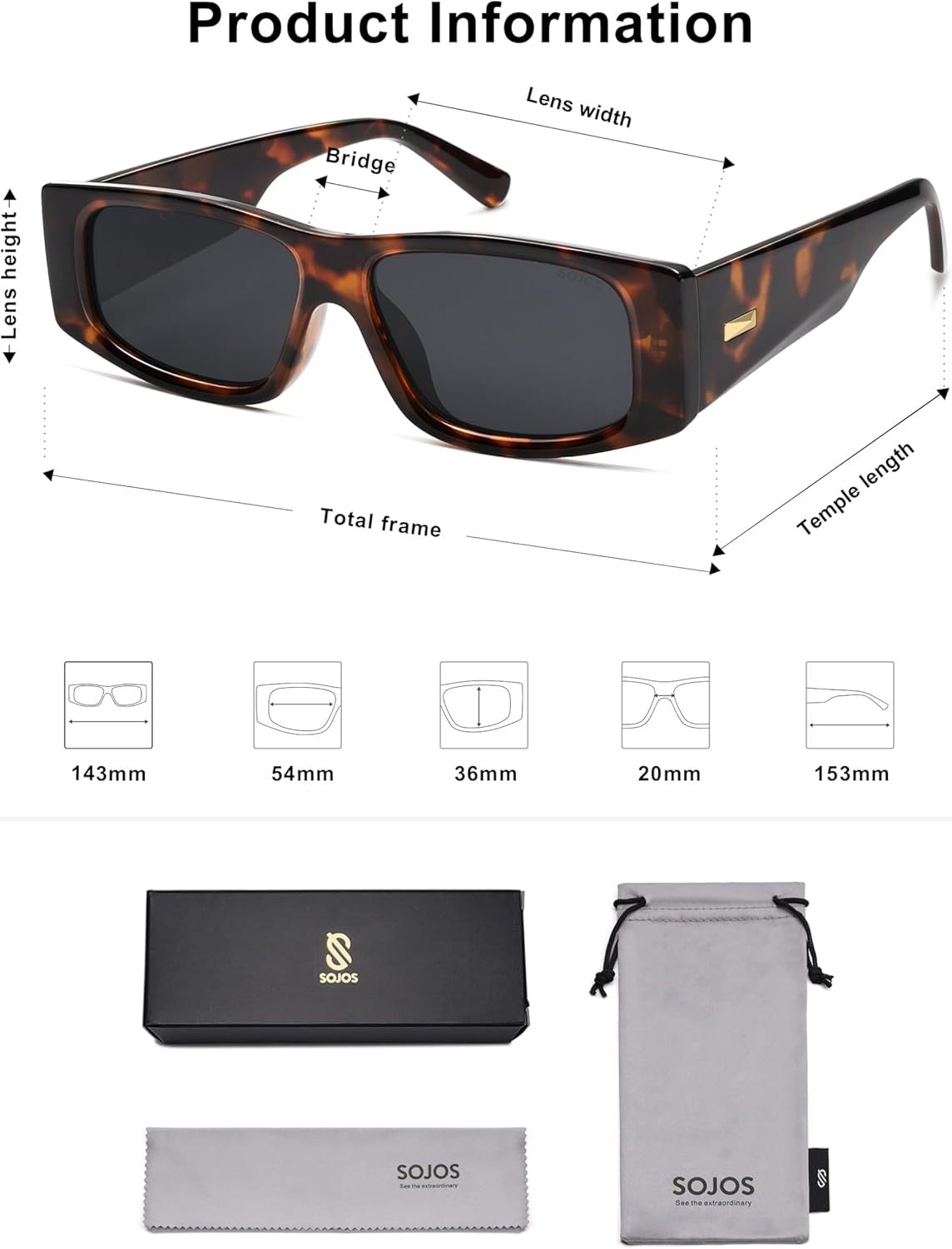 SOthtJOS Trendy Y2K Rectangle Polarized Sunglasses for Women Men Fashion Designer Rave Sunglasses SJ2228