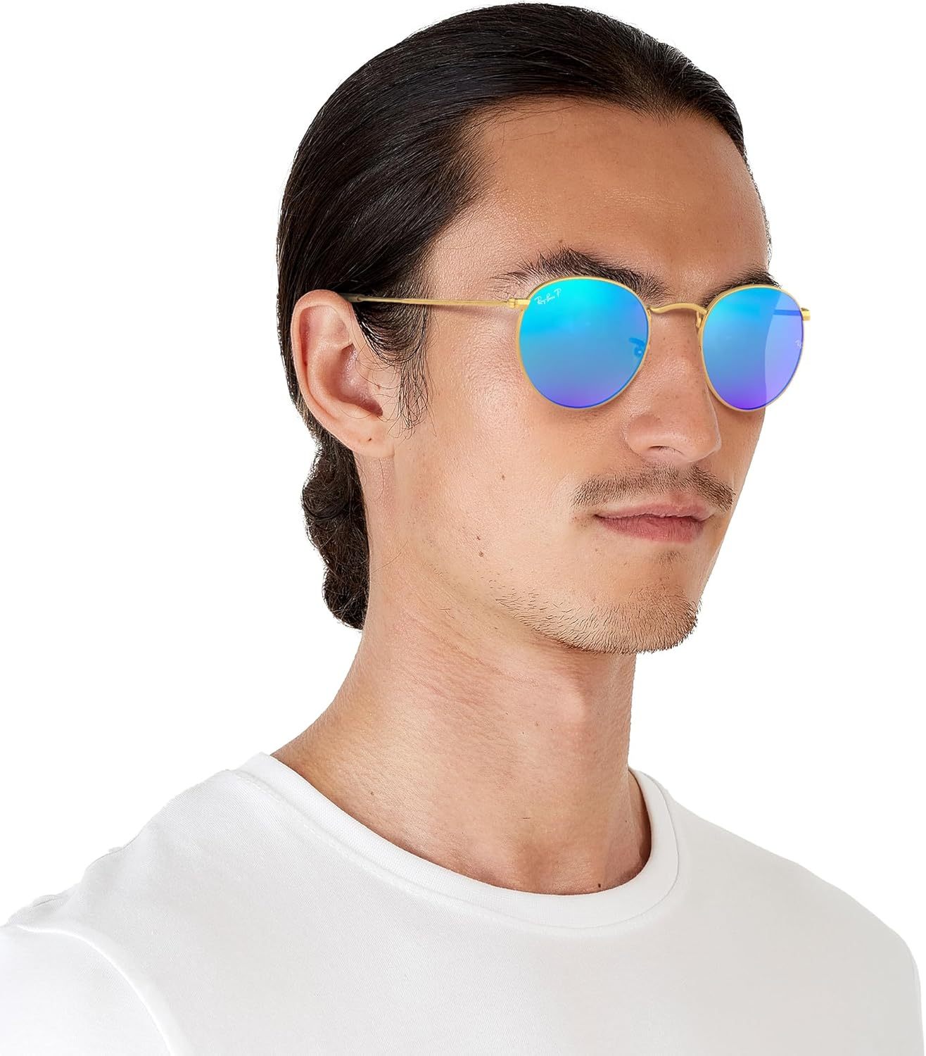 Rthtay-Bthtan RB3447 Round Metal Sunglasses