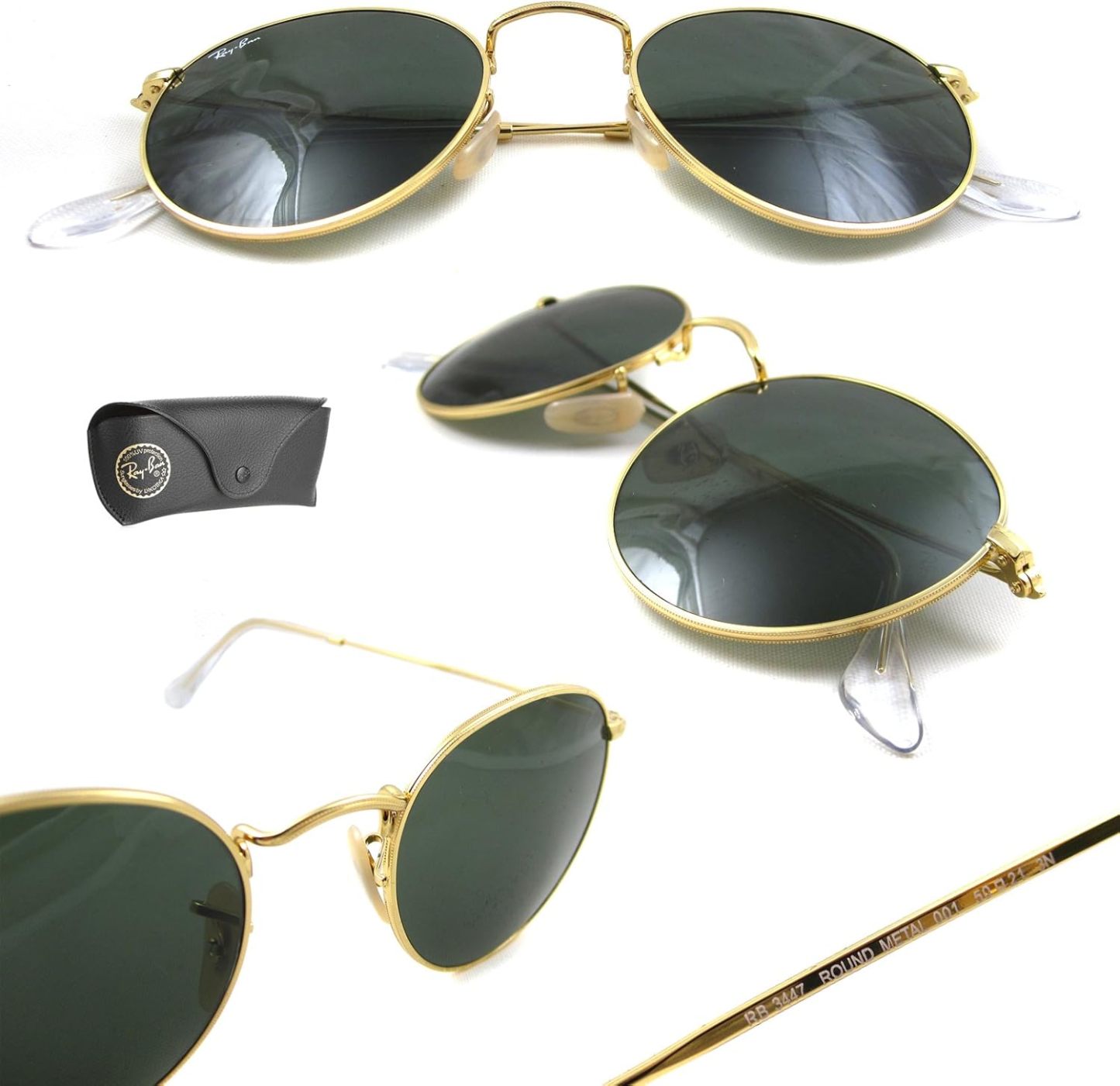 Rthtay-Bthtan RB3447 Round Metal Sunglasses