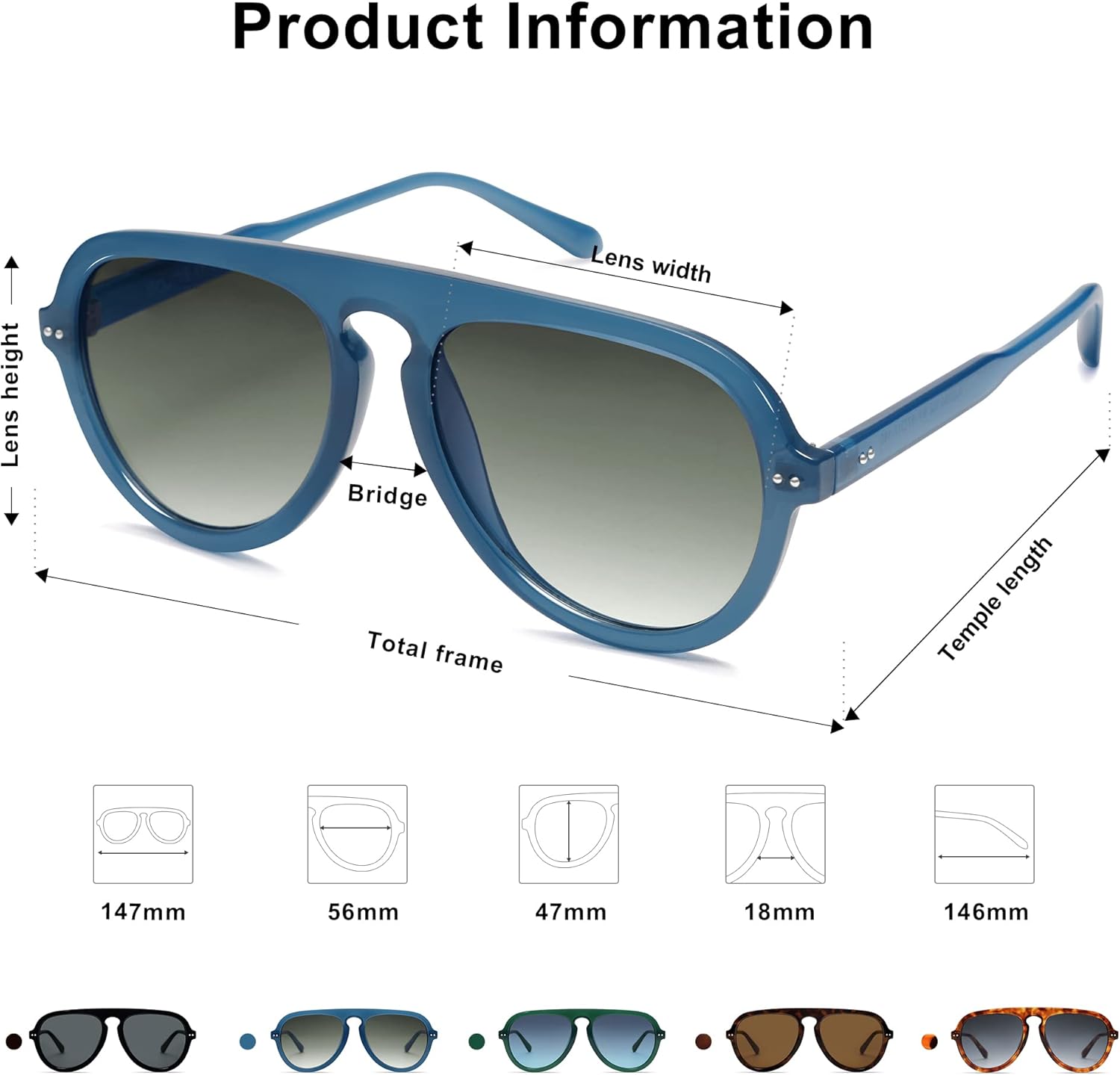 SOthtJOS Retro Aviator Sunglasses Womens Mens Vintage Plastic Frame Shades Lentes De Sol Para Mujer SJ2255