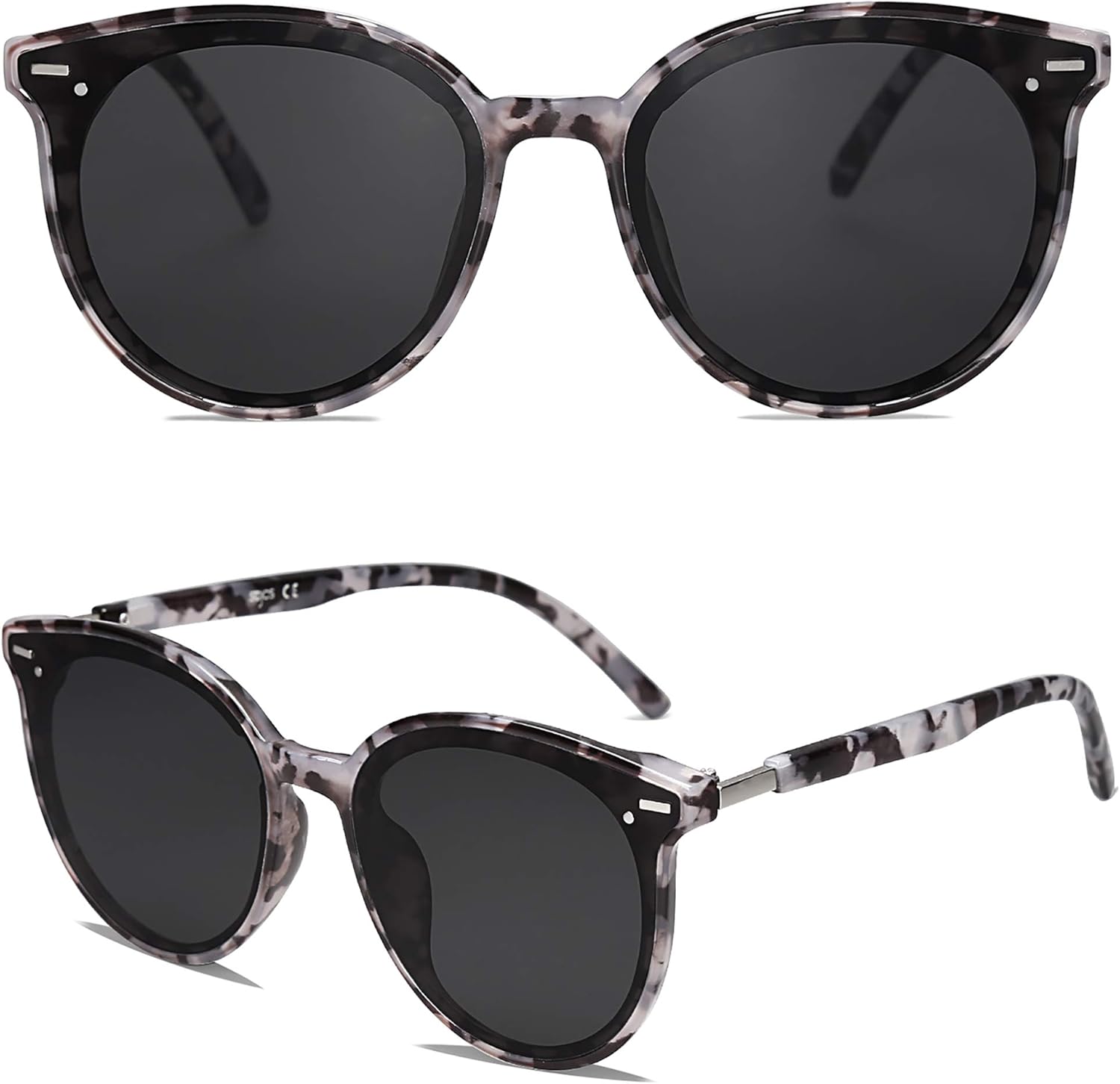 SOthtJOS Sunglasses Womens Trendy 2025 Classic Round Retro Vintage Shades Large Frame Sunnies SJ2067