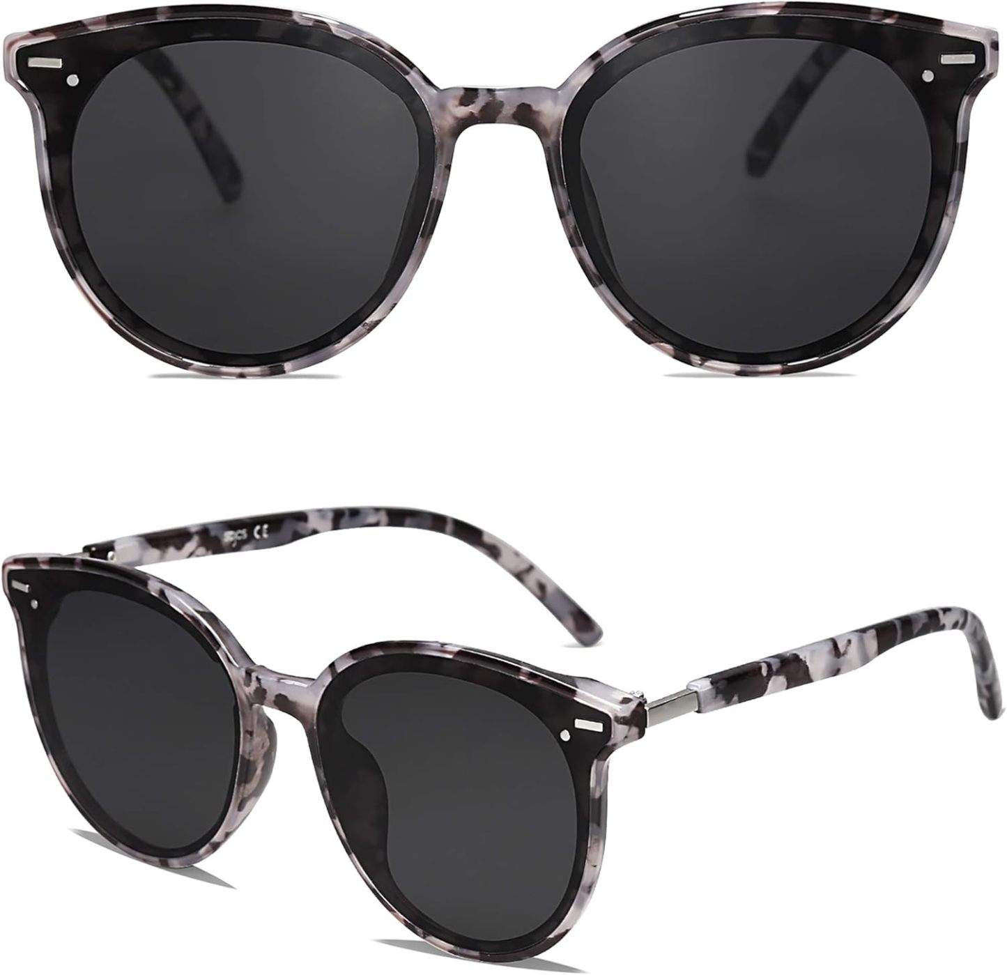 SOthtJOS Sunglasses Womens Trendy 2025 Classic Round Retro Vintage Shades Large Frame Sunnies SJ2067