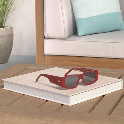 SOthtJOS Trendy Y2K Rectangle Polarized Sunglasses for Women Men Fashion Designer Rave Sunglasses SJ2228