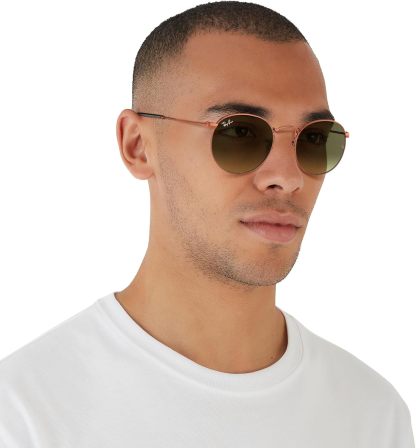 Rthtay-Bthtan RB3447 Round Metal Sunglasses