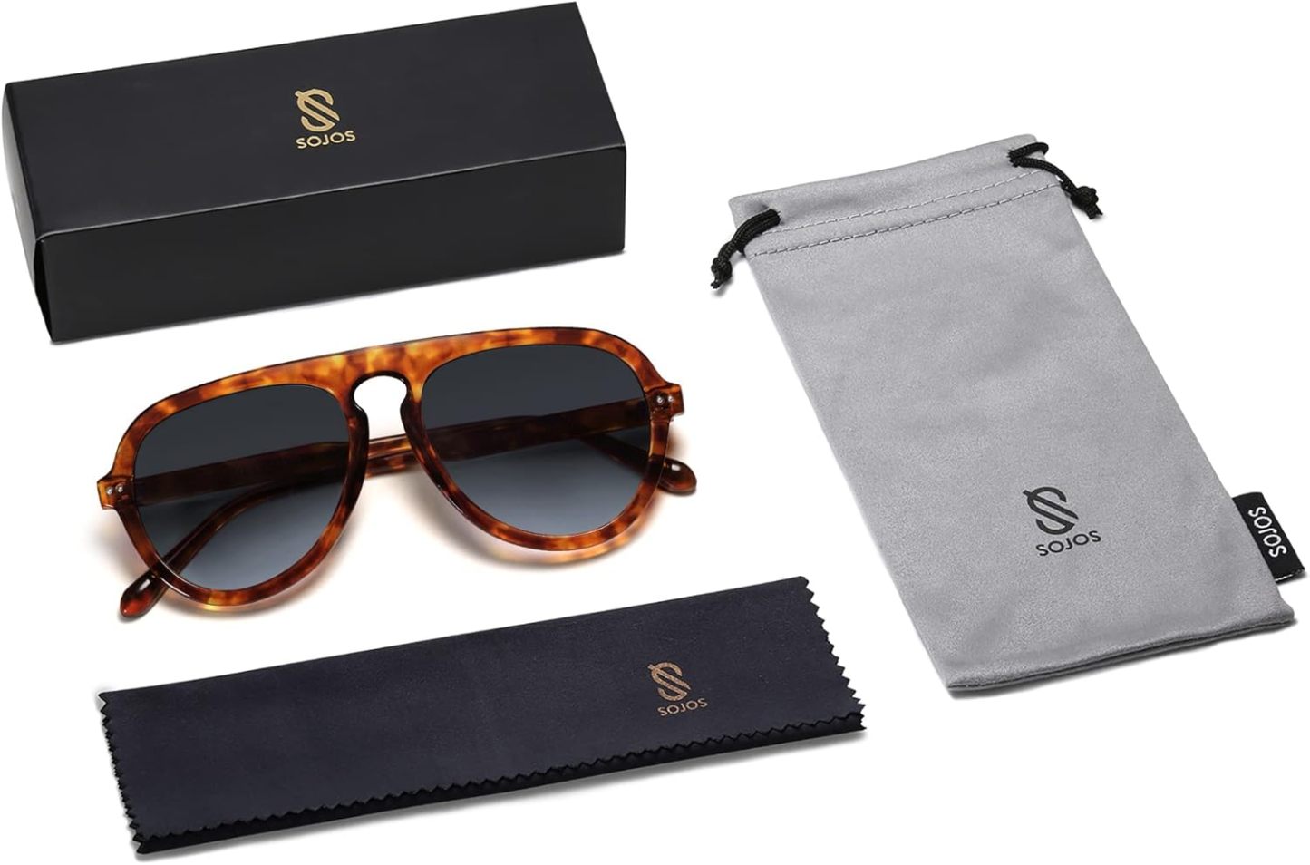 SOthtJOS Retro Aviator Sunglasses Womens Mens Vintage Plastic Frame Shades Lentes De Sol Para Mujer SJ2255