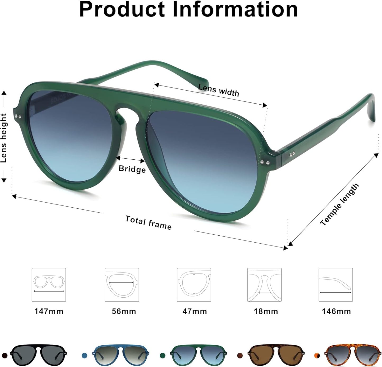 SOthtJOS Retro Aviator Sunglasses Womens Mens Vintage Plastic Frame Shades Lentes De Sol Para Mujer SJ2255