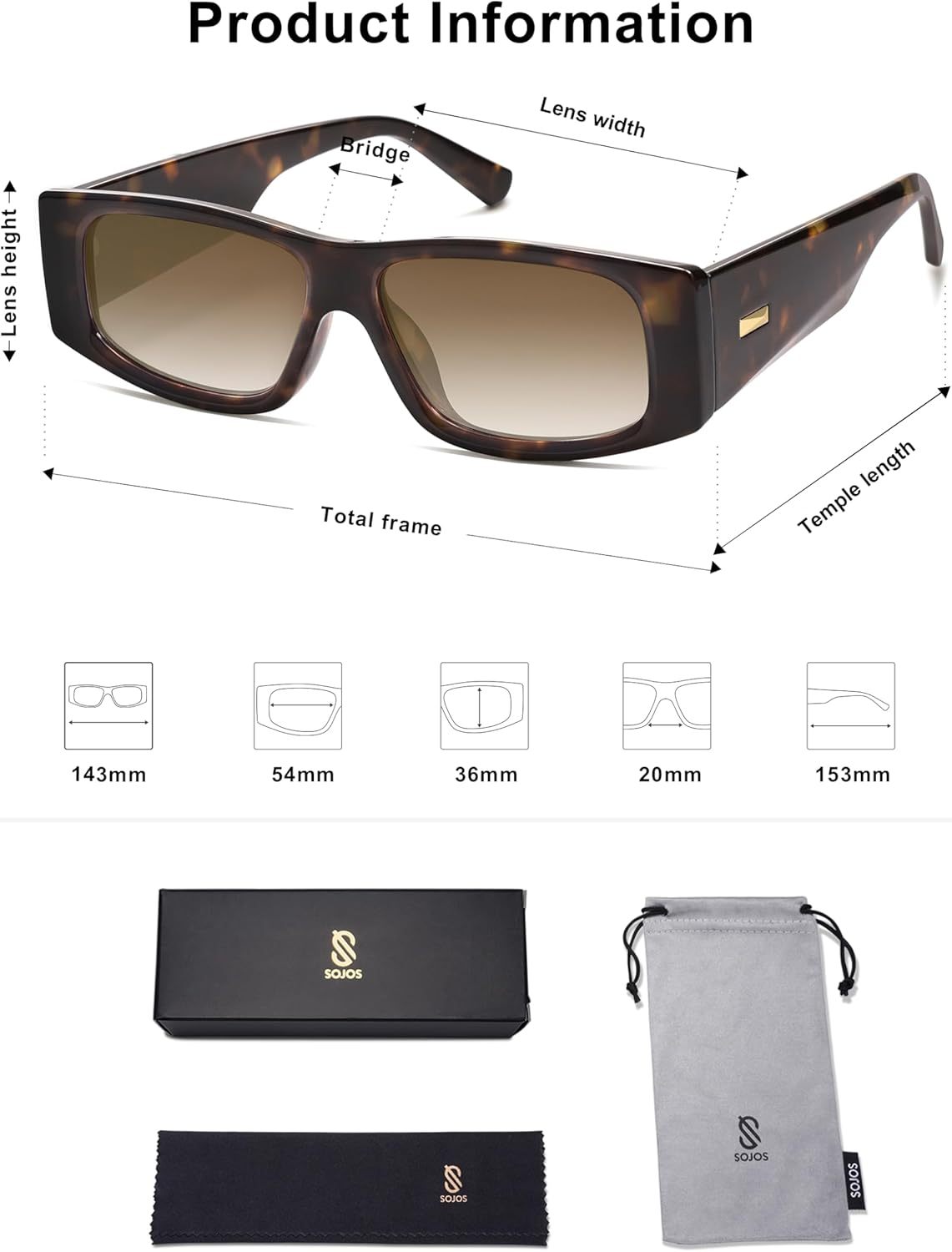 SOthtJOS Trendy Y2K Rectangle Polarized Sunglasses for Women Men Fashion Designer Rave Sunglasses SJ2228