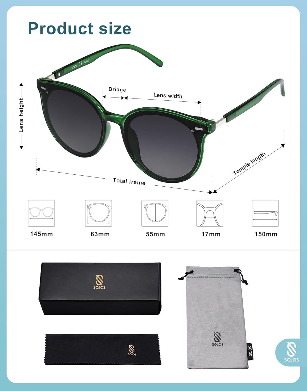 SOthtJOS Sunglasses Womens Trendy 2025 Classic Round Retro Vintage Shades Large Frame Sunnies SJ2067