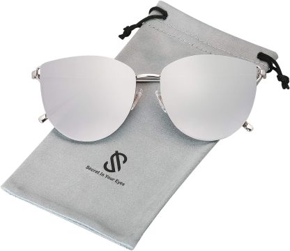 SOthtJOS Mirrored Flat Lens Fashion Sunglasses for Women SJ1085