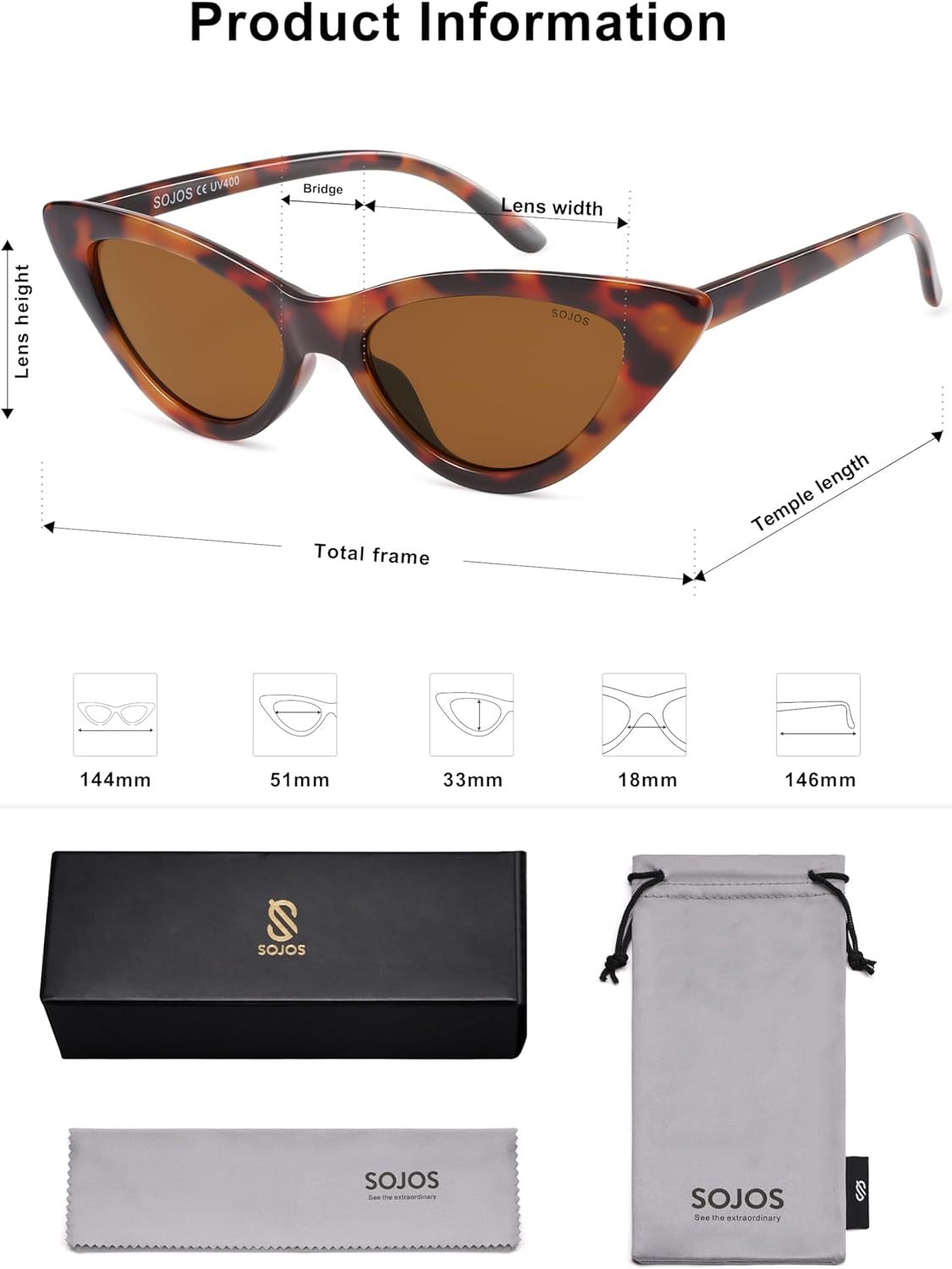 SOthtJOS Retro Vintage Narrow Cat Eye Sunglasses for Women Clout Goggles Plastic Frame SJ2044