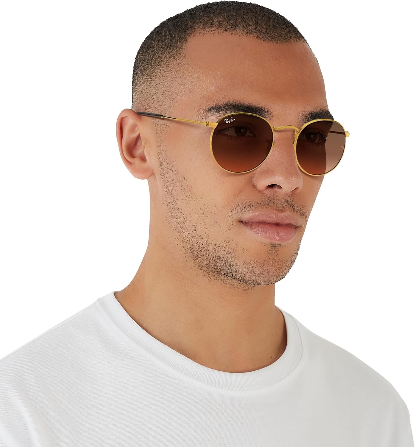 Rthtay-Bthtan RB3447 Round Metal Sunglasses