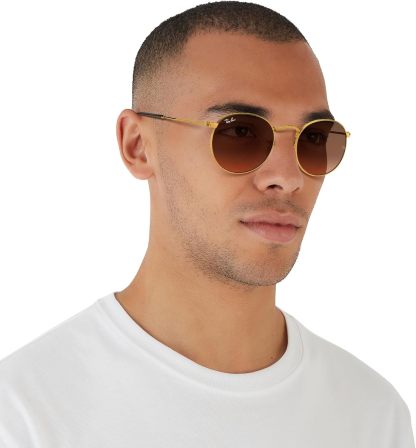 Rthtay-Bthtan RB3447 Round Metal Sunglasses