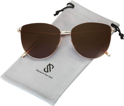 SOthtJOS Mirrored Flat Lens Fashion Sunglasses for Women SJ1085
