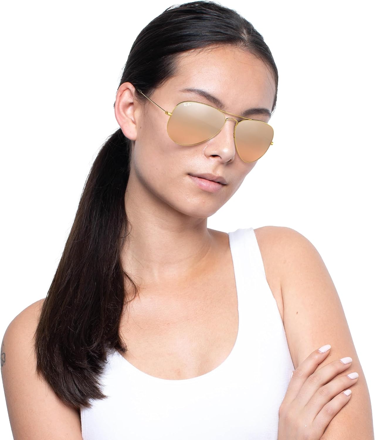 Rthtay-Bthtan RB3025 Classic Mirrored Aviator Sunglasses