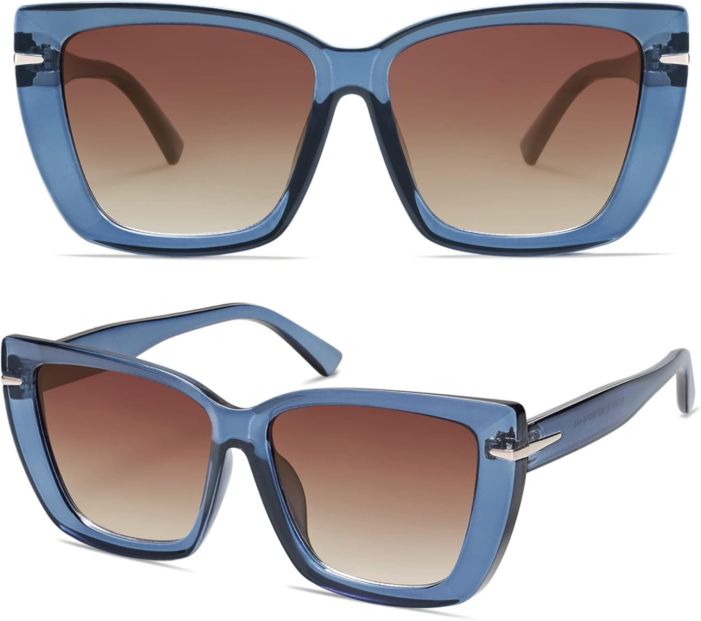 SOthtJOS Trendy Large Oversized Cat Eye Sunglasses for Women 70s UV400 Designer Shades SJ2231