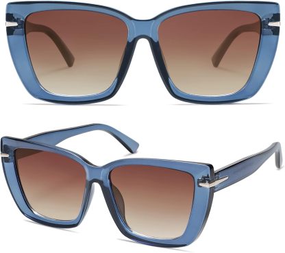 SOthtJOS Trendy Large Oversized Cat Eye Sunglasses for Women 70s UV400 Designer Shades SJ2231