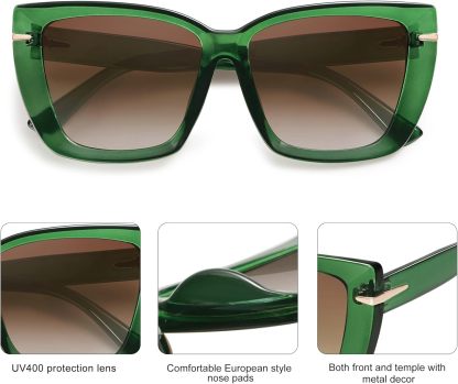 SOthtJOS Trendy Large Oversized Cat Eye Sunglasses for Women 70s UV400 Designer Shades SJ2231