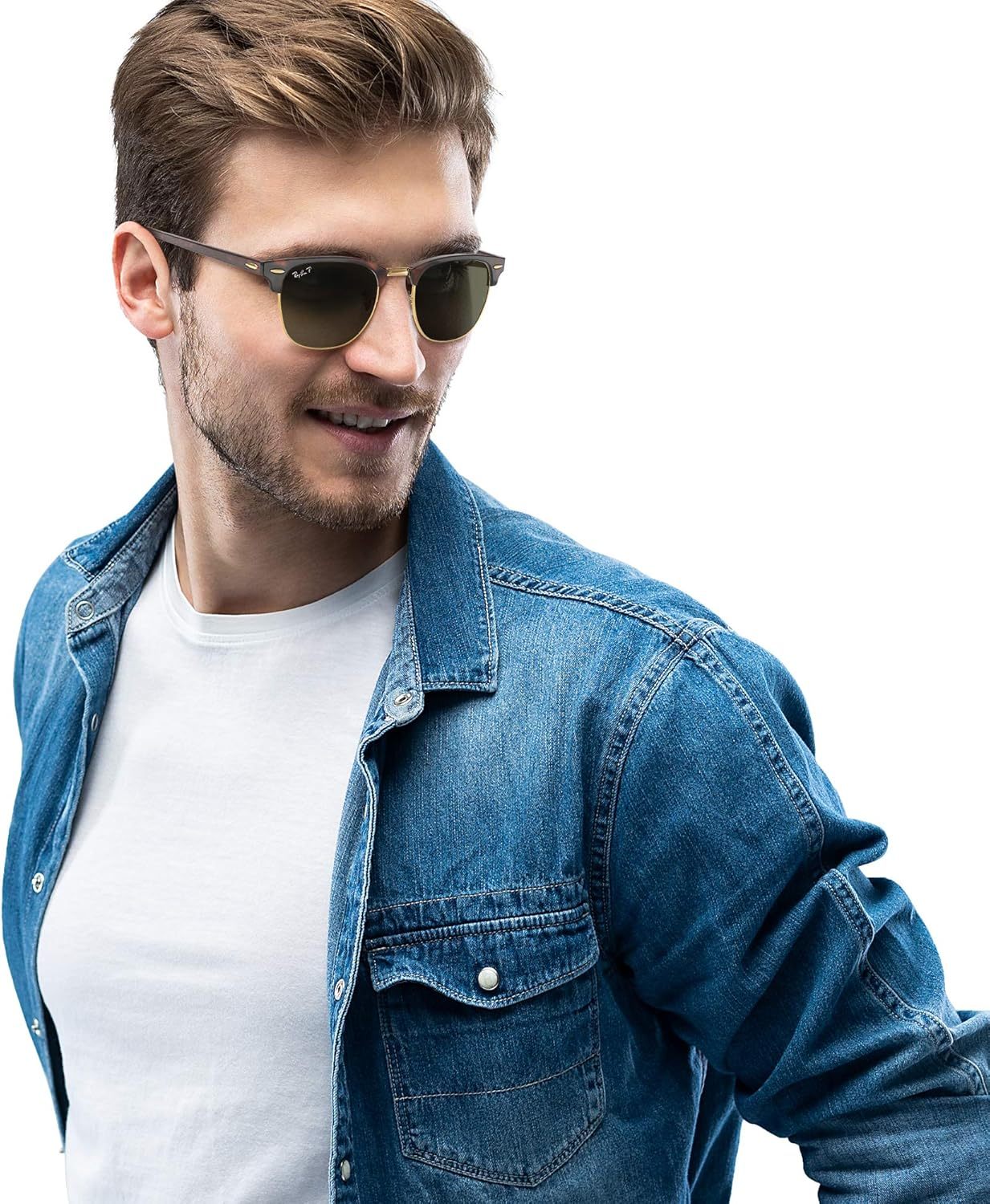 Rthtay-Bthtan RB3016 Clubmaster Square Sunglasses