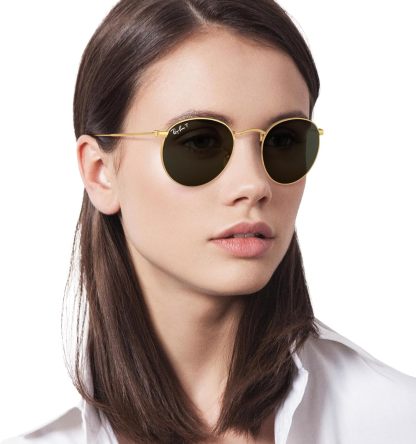 Rthtay-Bthtan RB3447 Round Metal Sunglasses