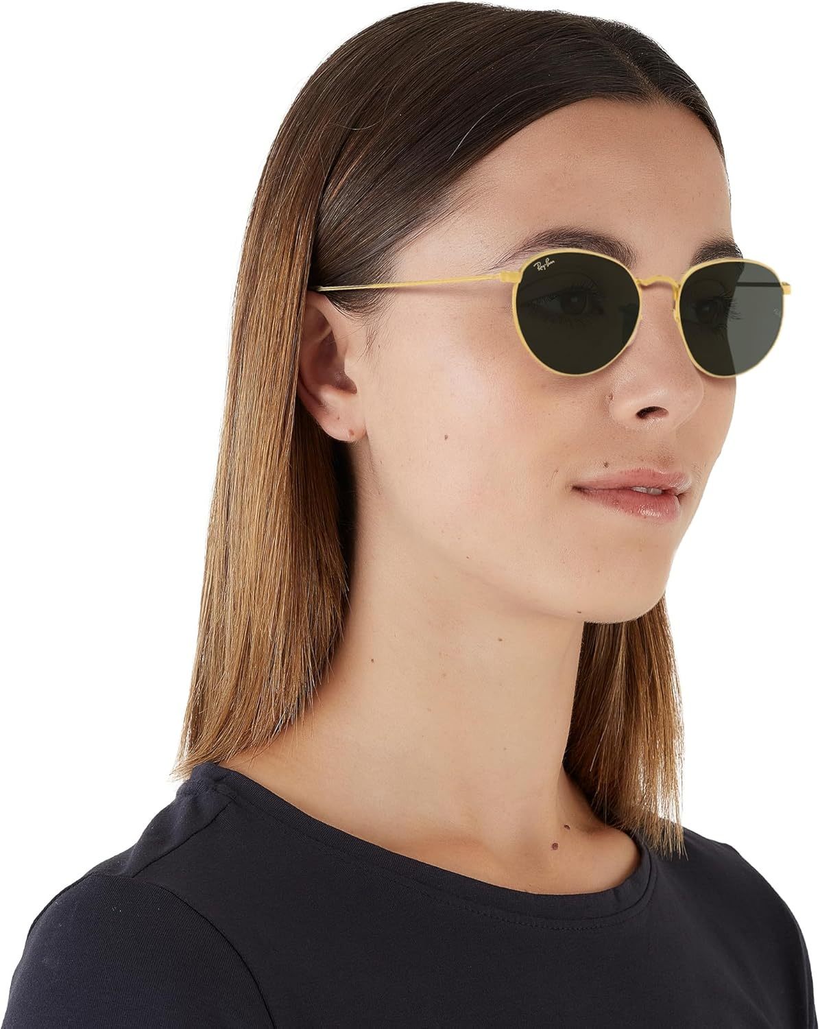 Rthtay-Bthtan RB3447 Round Metal Sunglasses