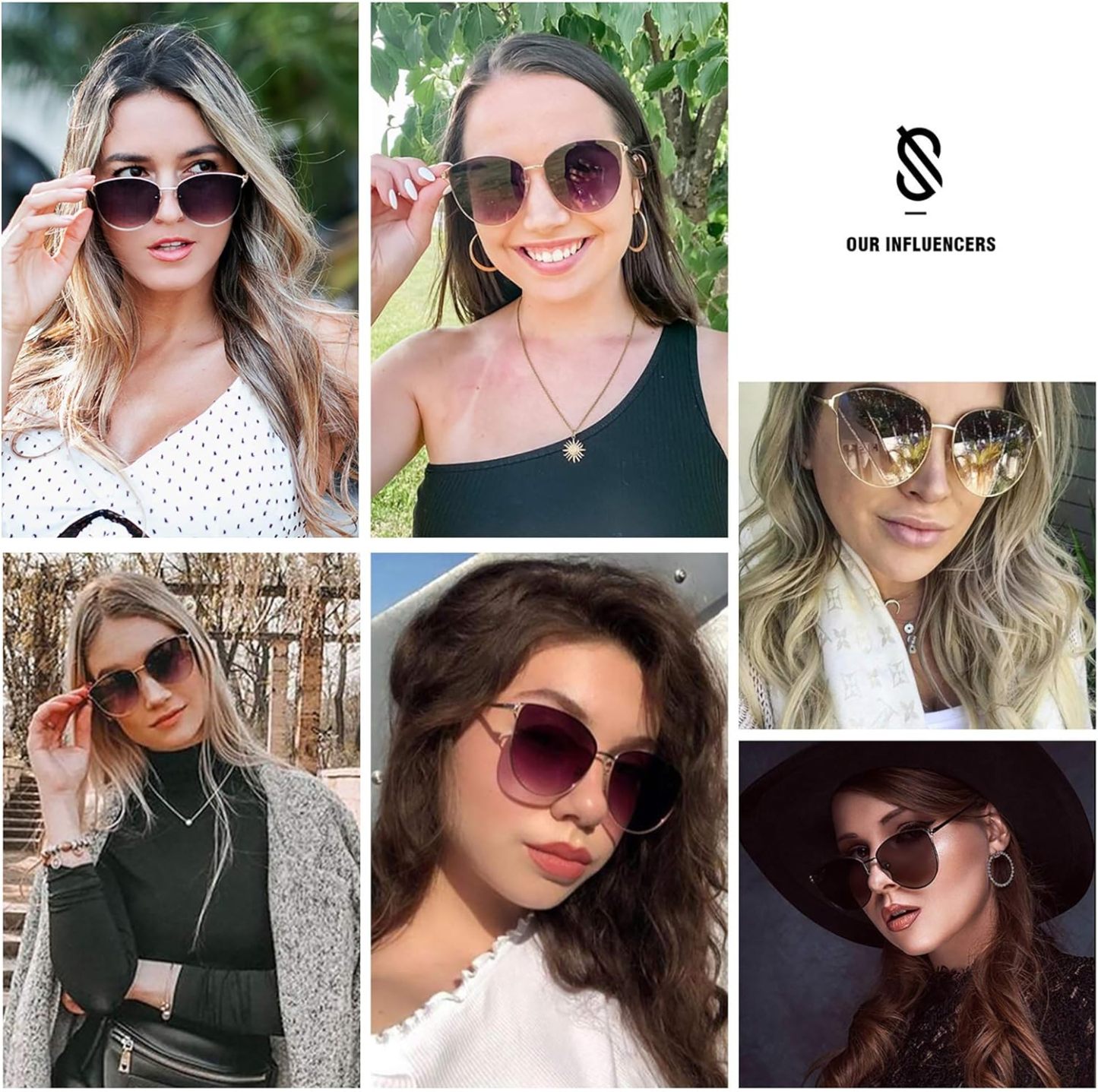 SOthtJOS Mirrored Flat Lens Fashion Sunglasses for Women SJ1085