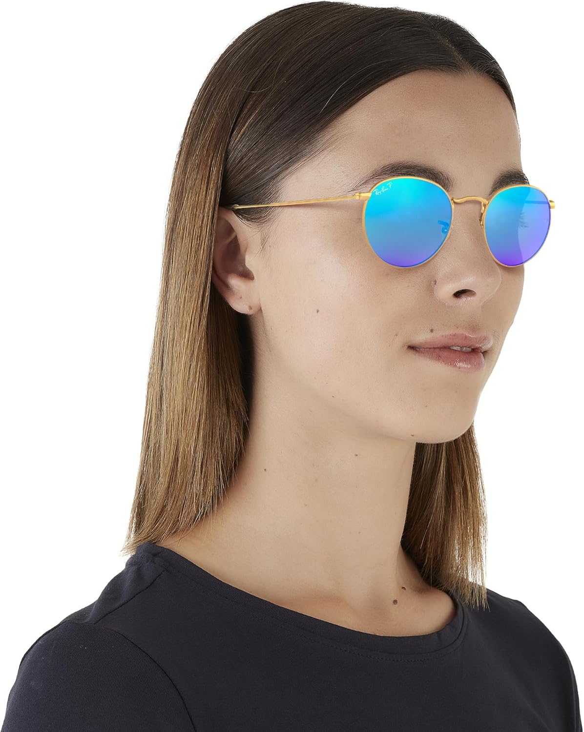 Rthtay-Bthtan RB3447 Round Metal Sunglasses