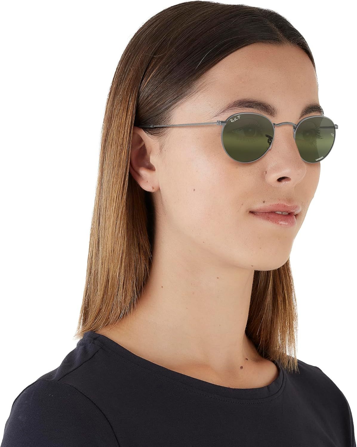 Rthtay-Bthtan RB3447 Round Metal Sunglasses