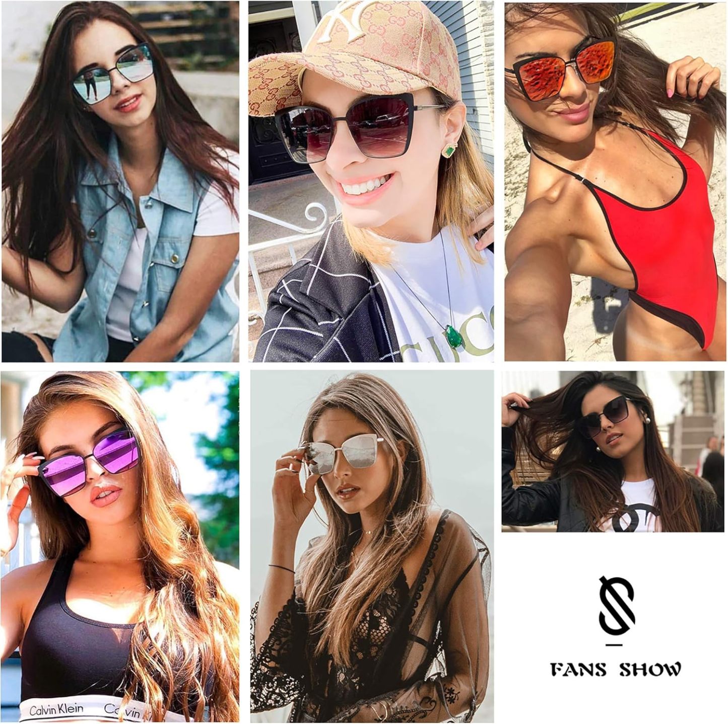 SOthtJOS Cateye Sunglasses for Women Fashion Mirrored Lens Metal Frame SJ1086