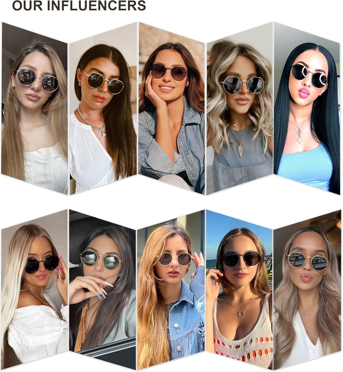 SOthtJOS Round Polygon Polarized Sunglasses for Women Men Retro Classic Vintage Panto Shades SJ1157