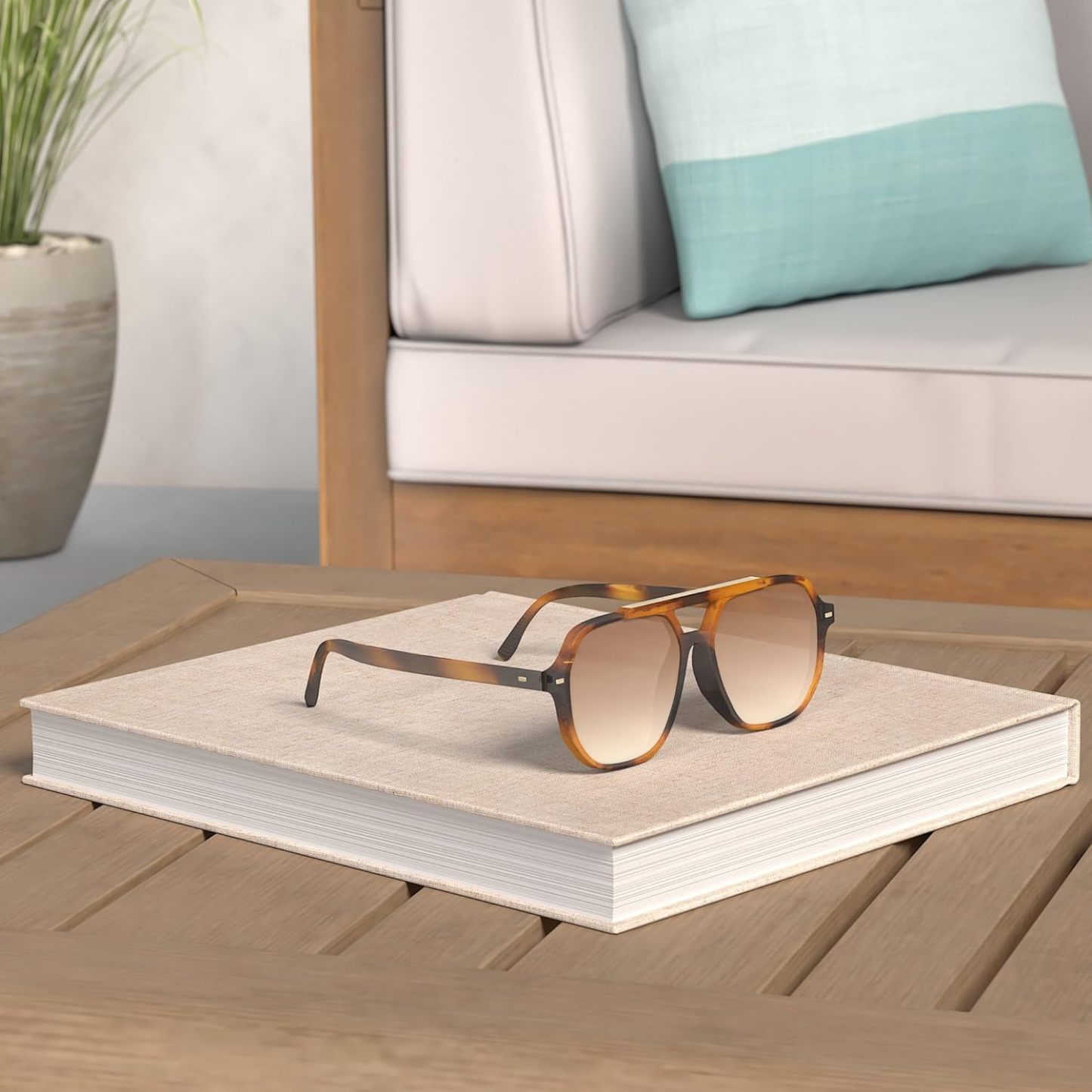 SOthtJOS Retro Trendy Aviator Polarized Sunglasses Men Women Vintage 70s Square Stylish Frame Sun Glasses SJ2283