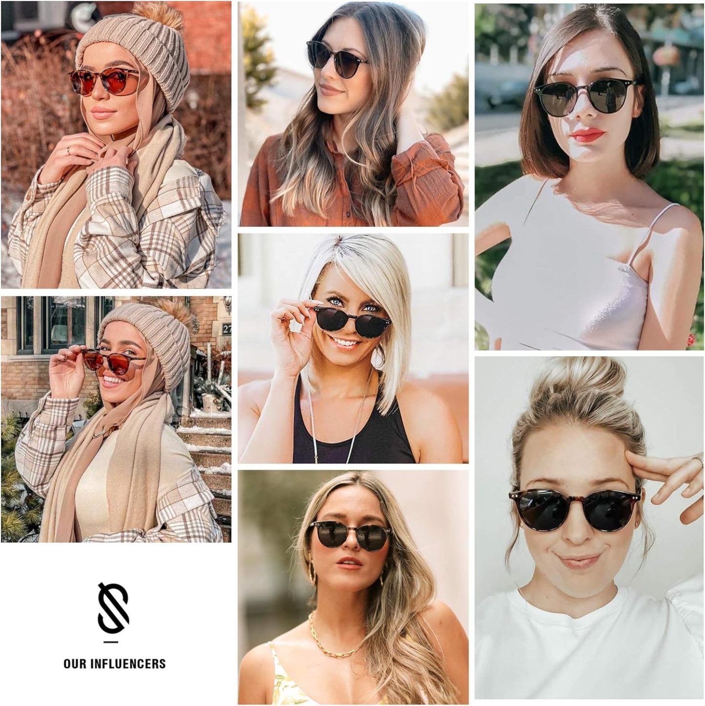 SOthtJOS Small Round Classic Polarized Sunglasses for Women Men Vintage Style UV400 Lens SJ2113