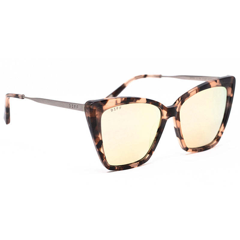 BECKY II - HIMALAYAN TORTOISE + TAUPE MIRROR POLARIZED SUNGLASSES