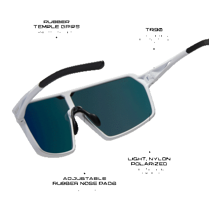 CHARGE - MATTE WHITE + SUNSET MIRROR + POLARIZED SUNGLASSES