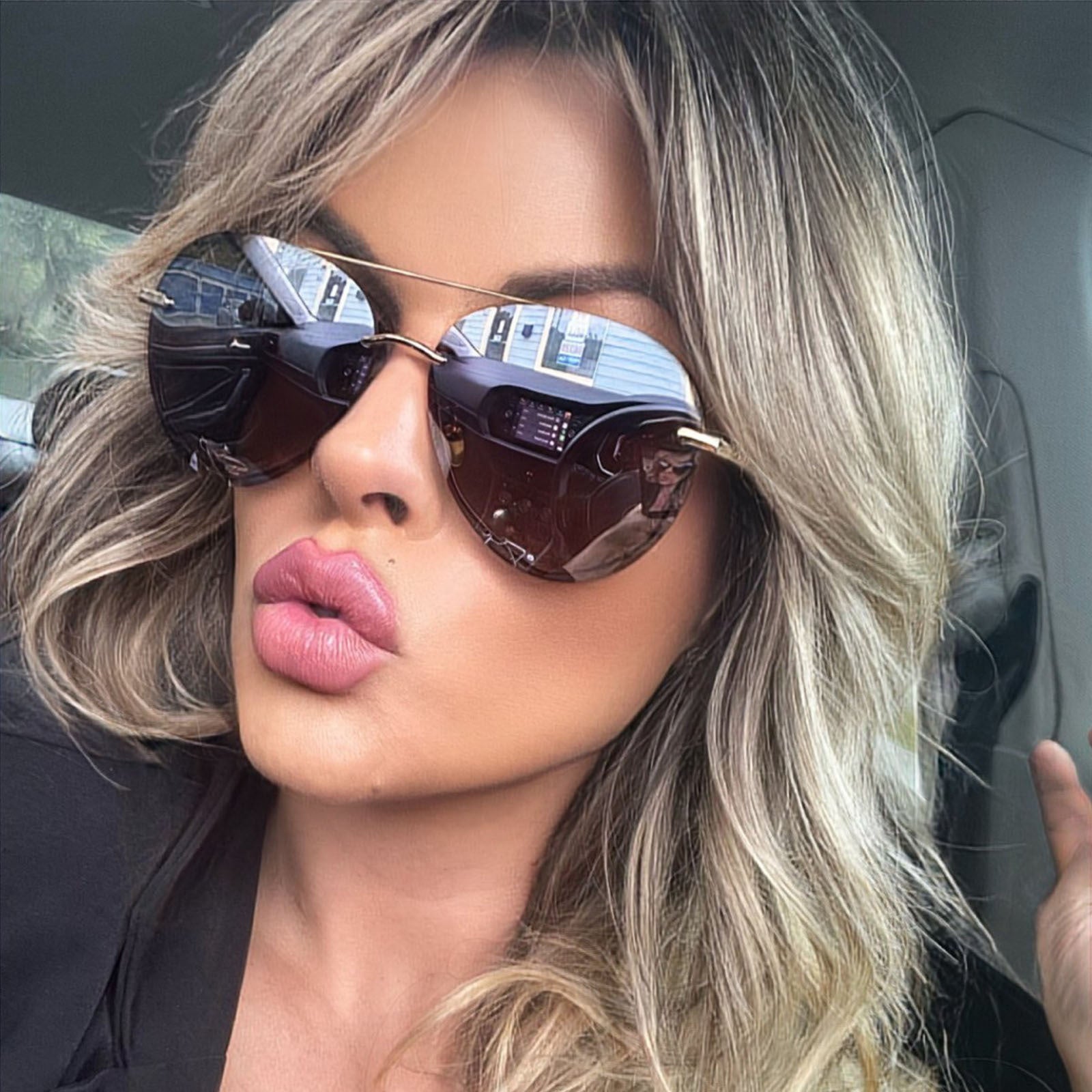 LENOX - GOLD + BROWN GRADIENT MIRROR POLARIZED SUNGLASSES