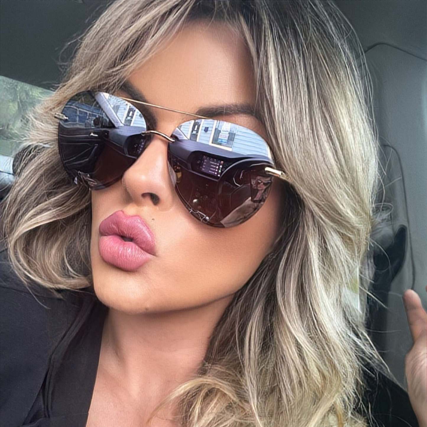 LENOX - GOLD + BROWN GRADIENT MIRROR POLARIZED SUNGLASSES