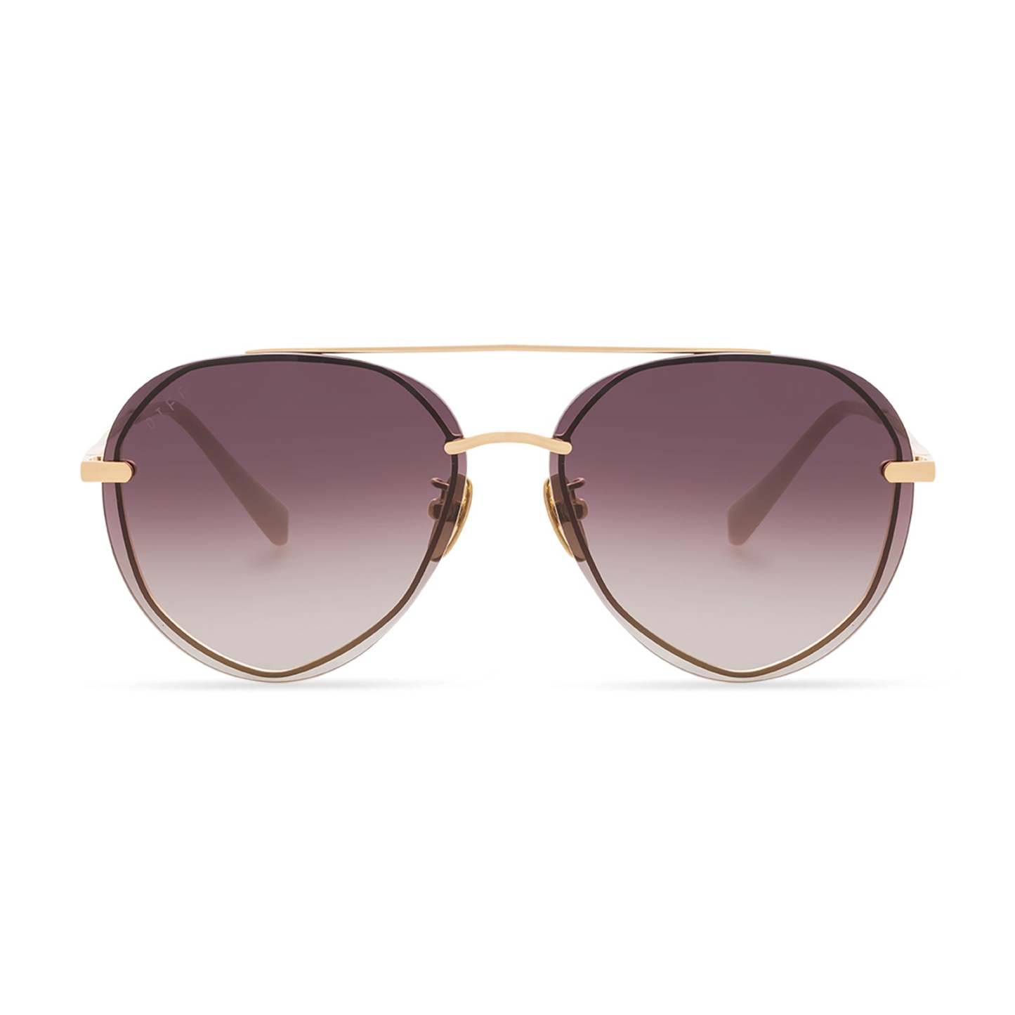 LENOX - GOLD + BROWN GRADIENT MIRROR POLARIZED SUNGLASSES