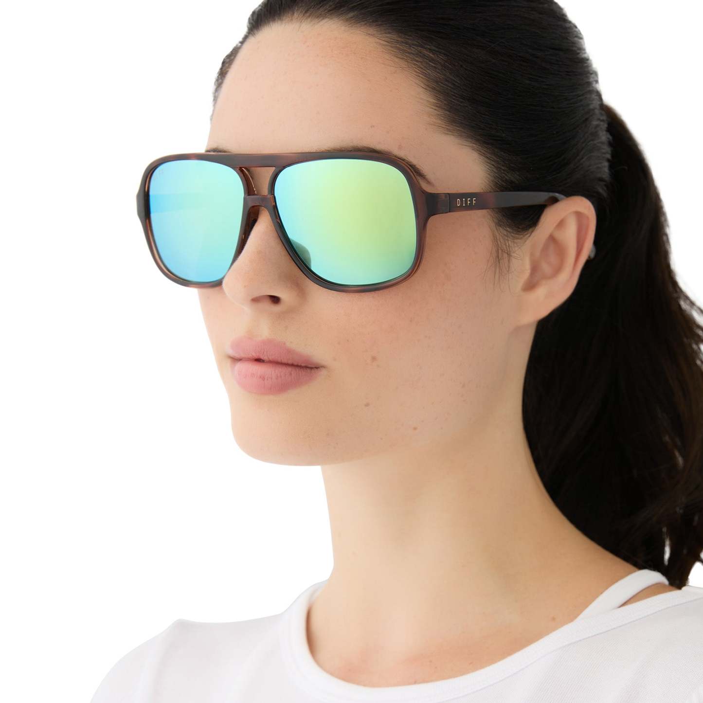 HANGTIME - TORTOISE + TURQUOISE ICE MIRROR + POLARIZED SUNGLASSES