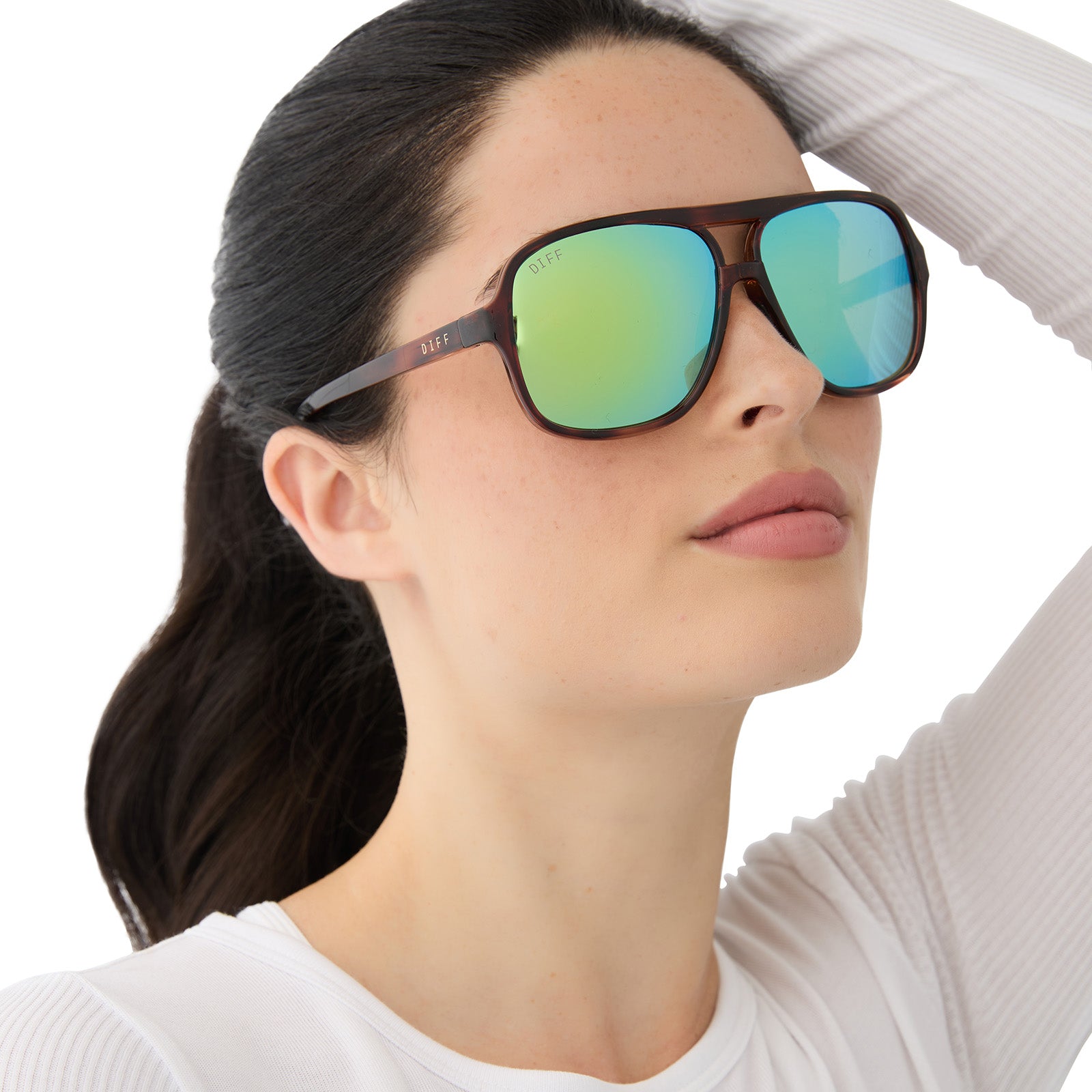 HANGTIME - TORTOISE + TURQUOISE ICE MIRROR + POLARIZED SUNGLASSES