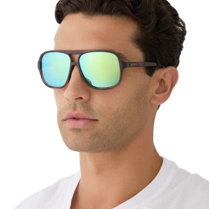 HANGTIME - TORTOISE + TURQUOISE ICE MIRROR + POLARIZED SUNGLASSES