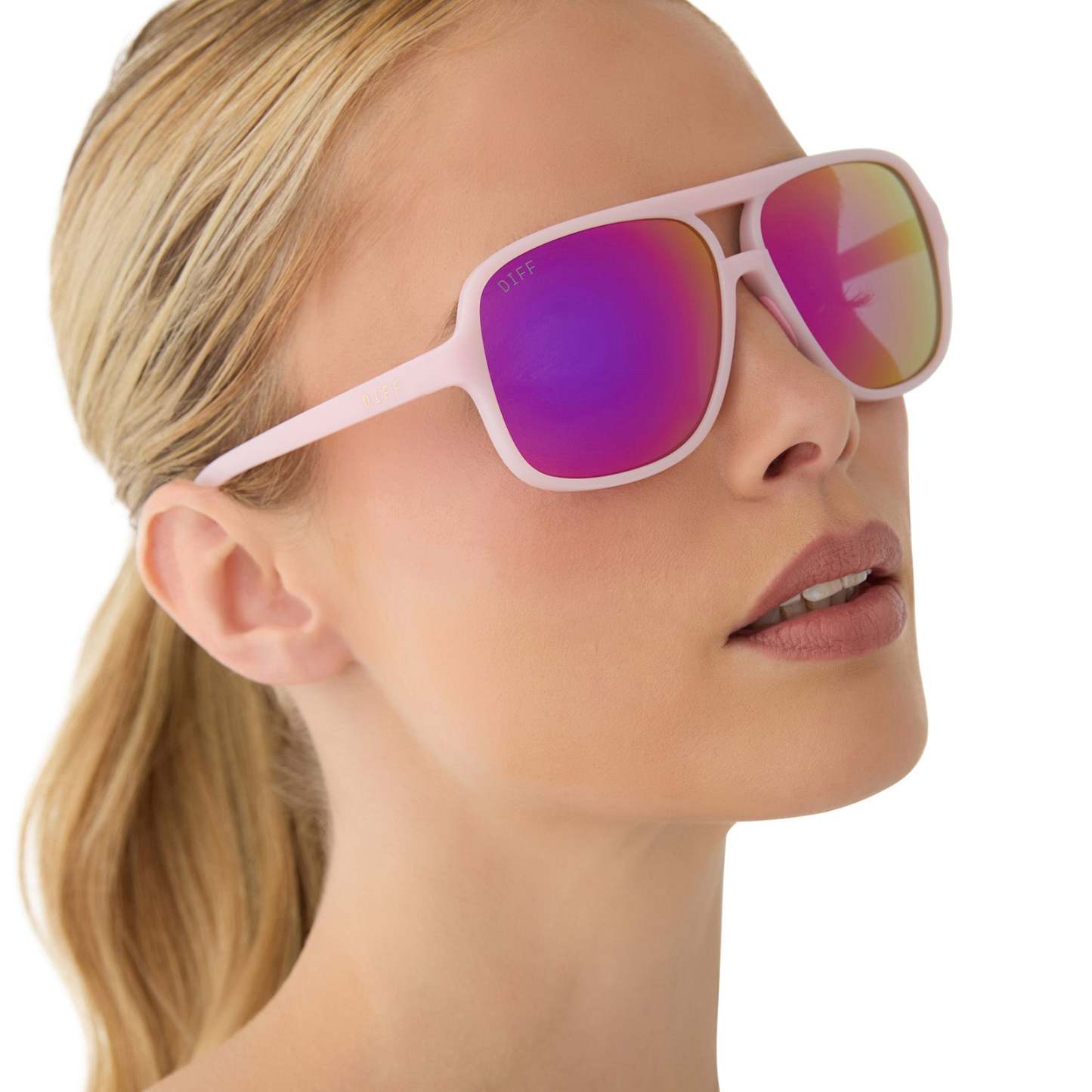 HANGTIME - MATTE BABY PINK + PINK RUSH MIRROR + POLARIZED SUNGLASSES